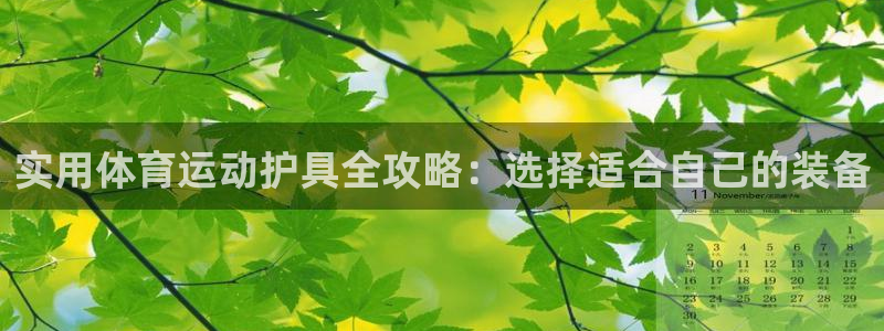 球友体育app小米应用商店版下载：实用体育运动护具全攻略：选择适合自己的装备